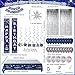 Distasio Blue Birthday Decorations for Men Women Boys Happy Birthday Decorations Navy Blue and Silver Happy Birthday Banner Balloons Tablecover Fringe Curtain Door Banner Mens Boy Bday Party Supplies Decor - Image 4