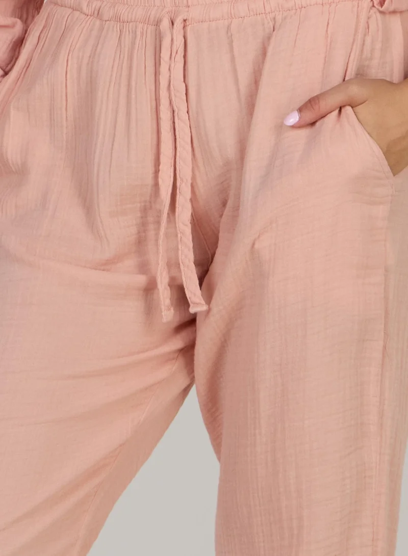 Just Nature Peach Relaxed Straight-Leg Trousers for Women | Best Price UAE