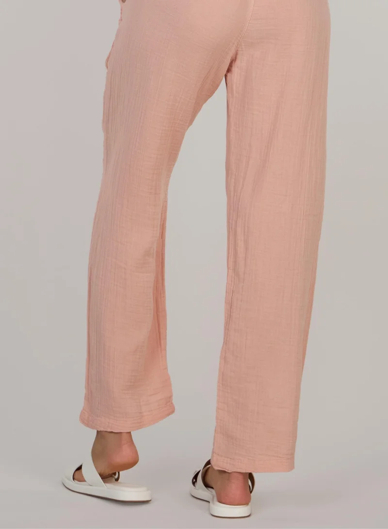 Just Nature Peach Relaxed Straight-Leg Trousers for Women | Best Price UAE