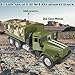 OTONOPI Military Truck Armored Vehicle Die Cast Metal Alloy Pull Back Toy Car Army Transport Model for Kids with Lights and Sounds - Image 4