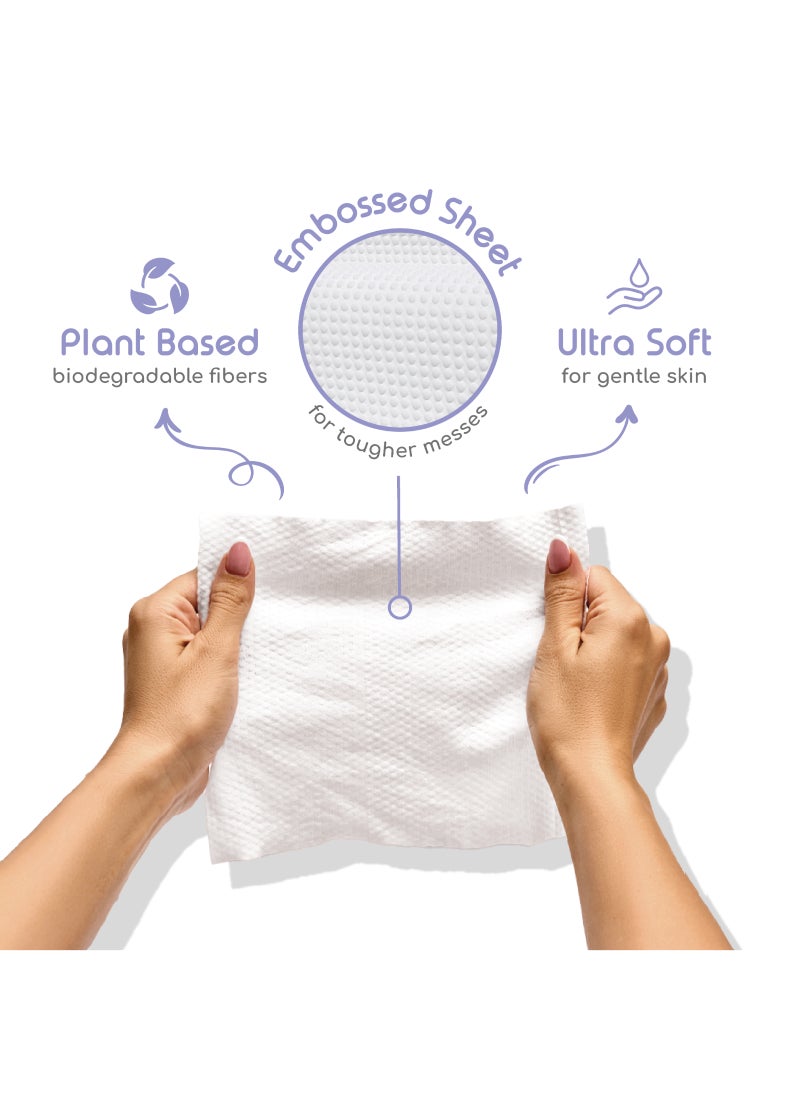 PureBorn Pure Moisture Baby Wipes With Organic Calendula Lotion 9 x 60 Wipes - Image 4