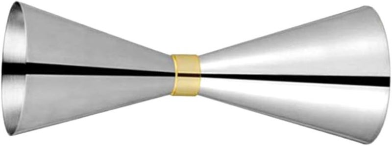 klarako Cocktail Measuring Cup Stainless Steel Bar Jigger 25 50ml Silver, 118mm - Image 1