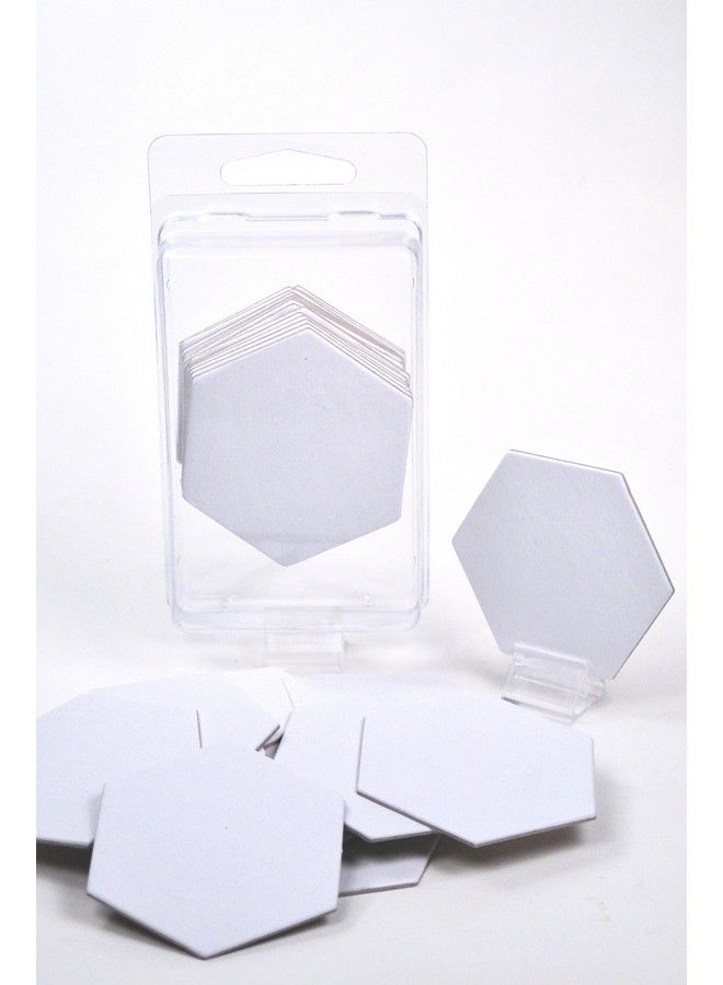 Hedral Value Pack Of 15 Blank 2" Hexagon Hex Board Game Chits Tiles Counters Markers Diy DD - Image 1