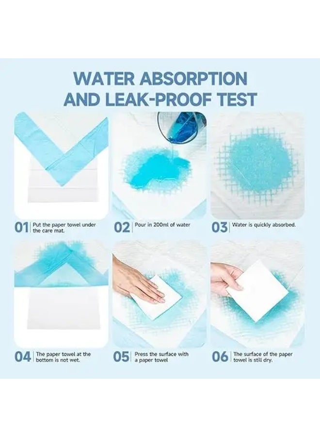 فوط تدريب فاخرة للحيوانات الأليفة، تصميم فائق الامتصاص مانع للتسرب، لون أزرق فاتح، تقنية سطح سريع الجفاف (60×60 سم) 200 قطعة - Image 4