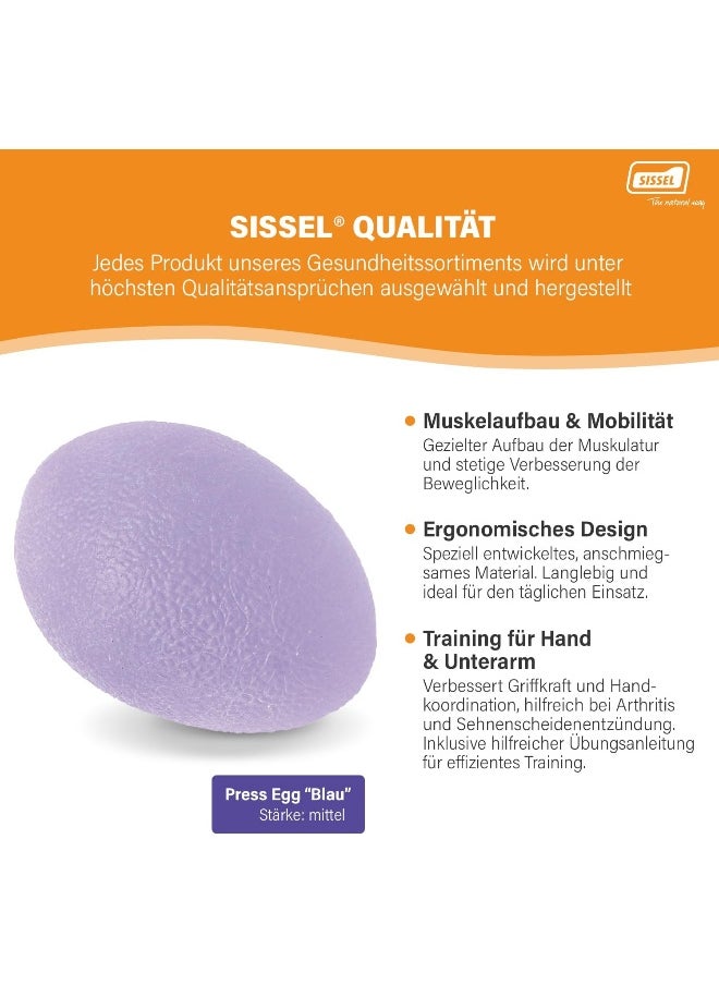 SISSEL Press Egg Ball Work Your Hands And Forearms Ideal For Hand Rehabilitation Purple Medium  - Image 4