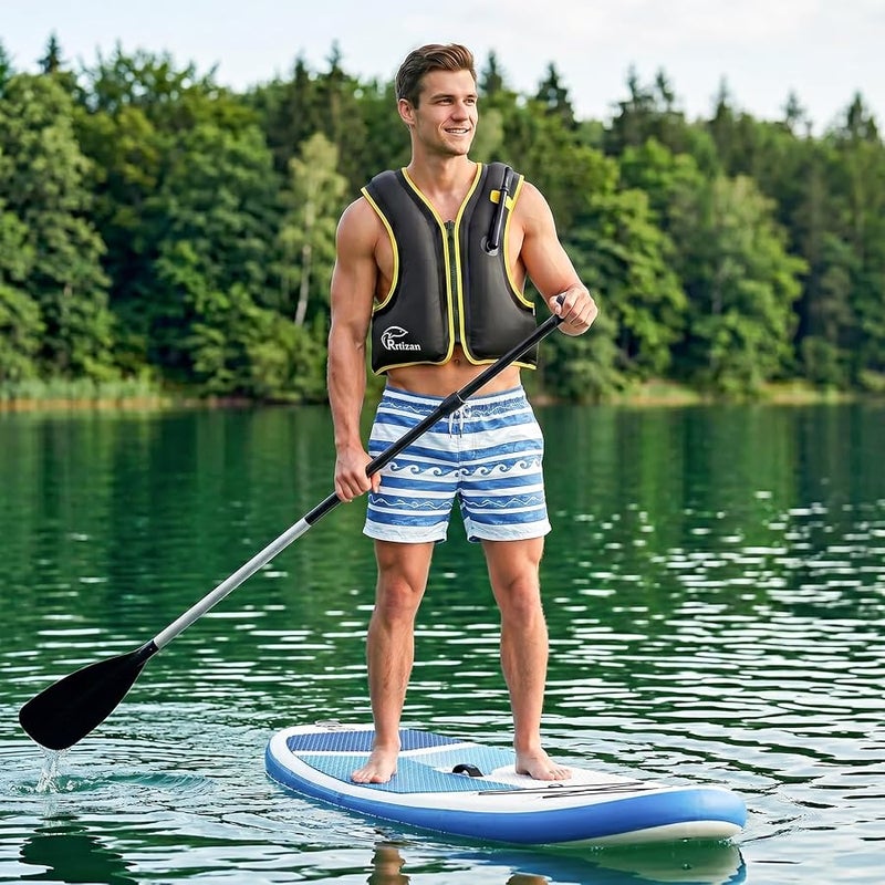 Rrtizan Inflatable Snorkel Vest for Adult, Suitable for Adult 90-220lbs | Travel Snorkeling Vest for Snorkeling, Paddleboarding, Swimming, Adult Snorkel Vest Swim Vest - Image 4