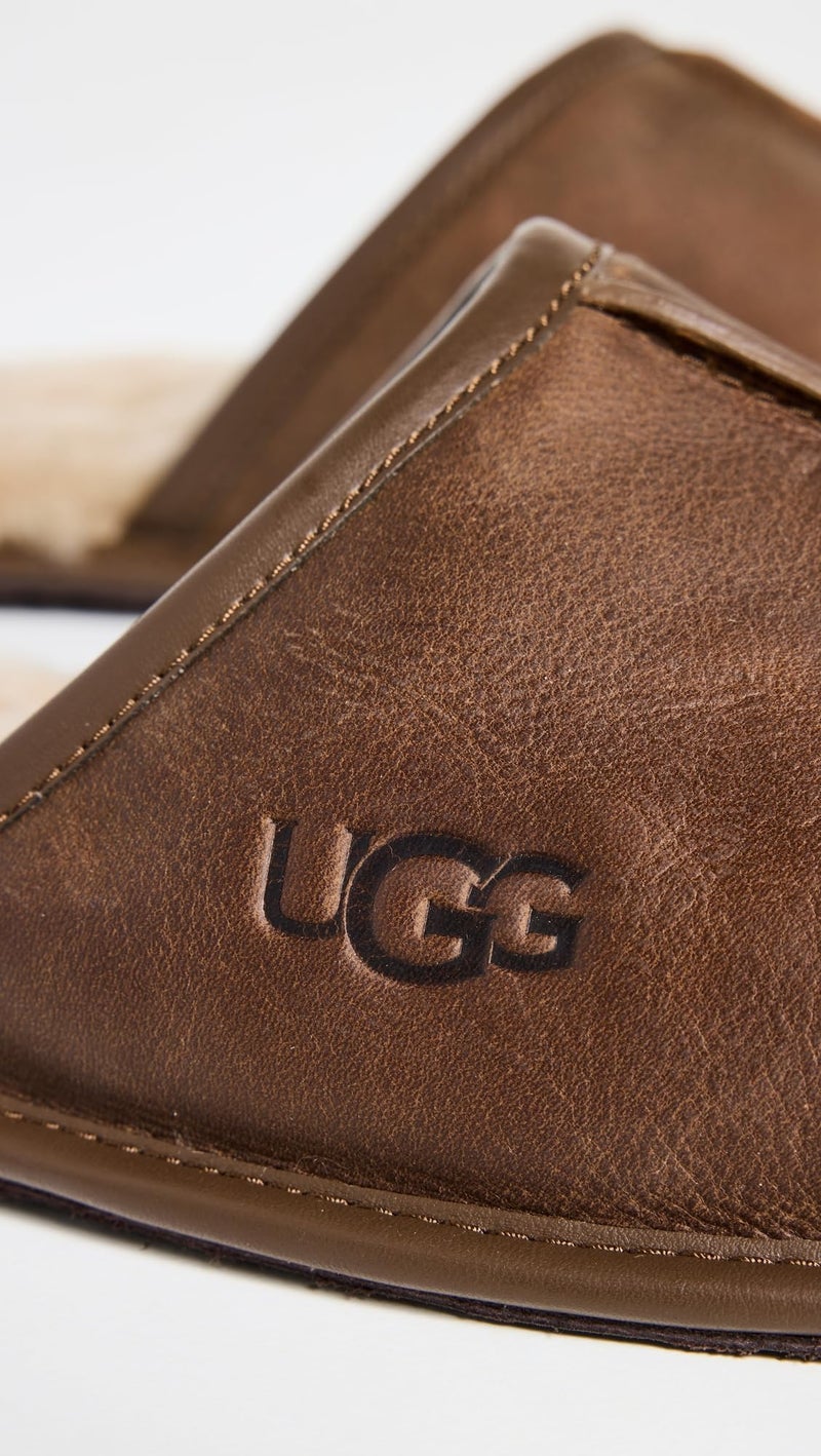 UGG Men's Scuff Slipper, Tan Leather, 10 - Image 4