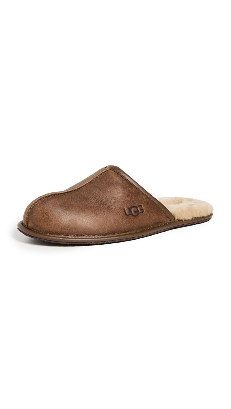 UGG Men's Scuff Slipper, Tan Leather, 10 - Image 1