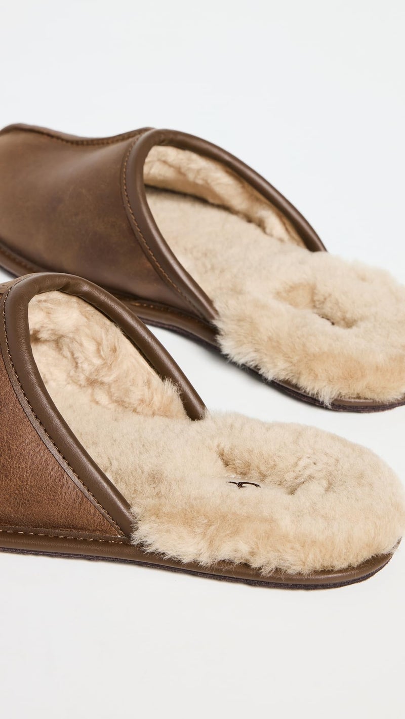 UGG Men's Scuff Slipper, Tan Leather, 10 - Image 3