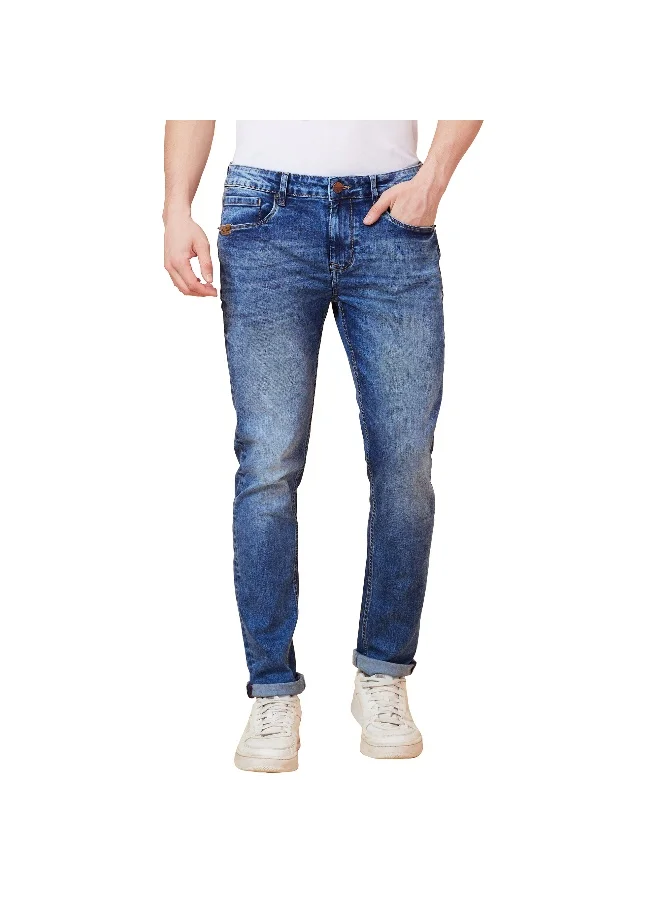 Being Human Mens Mid Tone Slim Fit Denims
