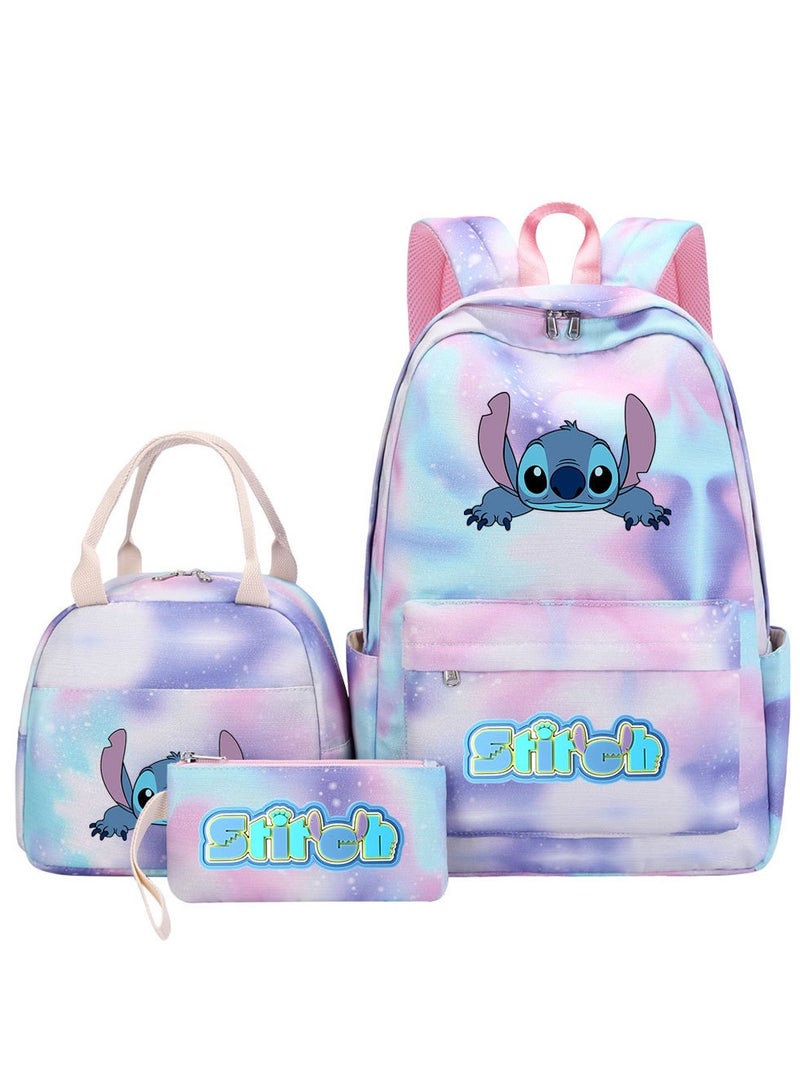 ستيتش حقيبة ظهر مطبوعة من ثلاث قطع