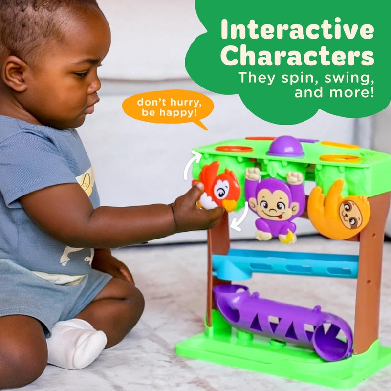 Move2Play  Hungry Jungle Animals  Interactive Toy For 1+ Year Olds  6 To 12 Months  Baby Toy  1 Year Old Birthday Gift For Girls  9-12 Months  6 7 8 9 10 12+ Months - Image 4
