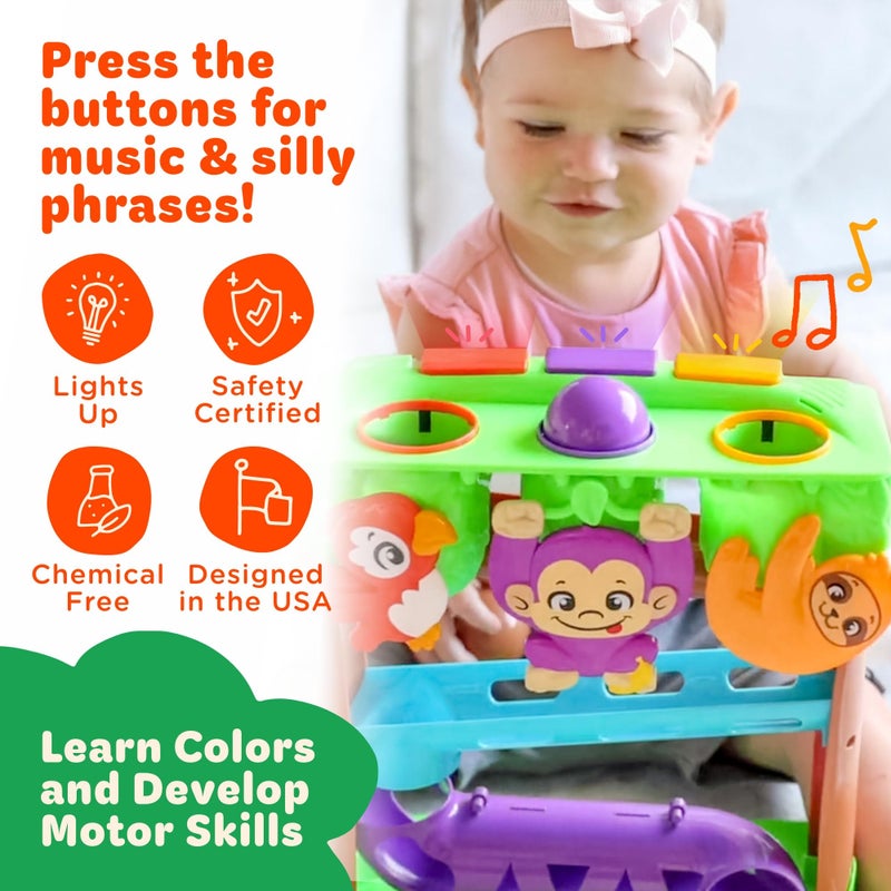 Move2Play  Hungry Jungle Animals  Interactive Toy For 1+ Year Olds  6 To 12 Months  Baby Toy  1 Year Old Birthday Gift For Girls  9-12 Months  6 7 8 9 10 12+ Months - Image 3