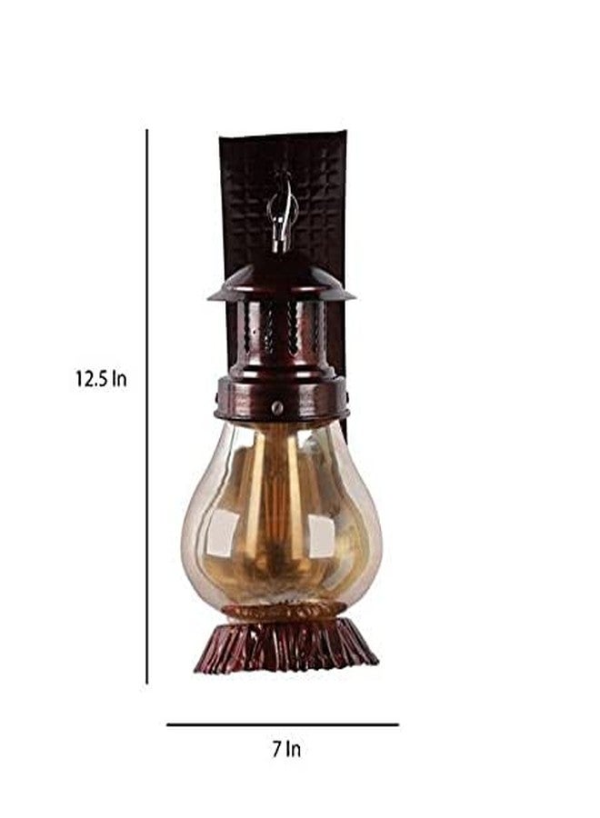 Areezo Wall Lantern for Home Decoration Antique Vintage Ceiling Hanging Pendant with (E27 Base) Cherry Brown -Pack of 2 - Image 3