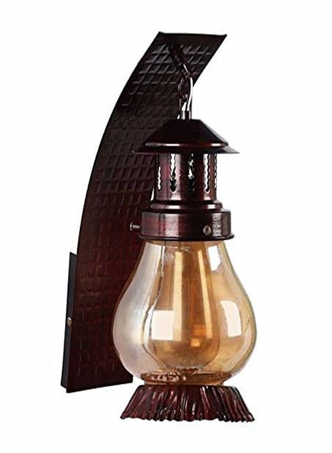 Areezo Wall Lantern for Home Decoration Antique Vintage Ceiling Hanging Pendant with (E27 Base) Cherry Brown -Pack of 2 - Image 2