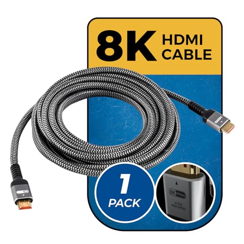 Orei 8K HDMI Cable 3M(9.84Ft) - 8K@60Hz HDMI Cable 2.1 With Ethernet & HDCP 2.3, Lightning Fast 48Gbps Bandwidth, HDR, Earc & 3D Support - HDMI 4K@120Hz For Tvs, Gaming Consoles & More (1 Pack), Grey - Image 3
