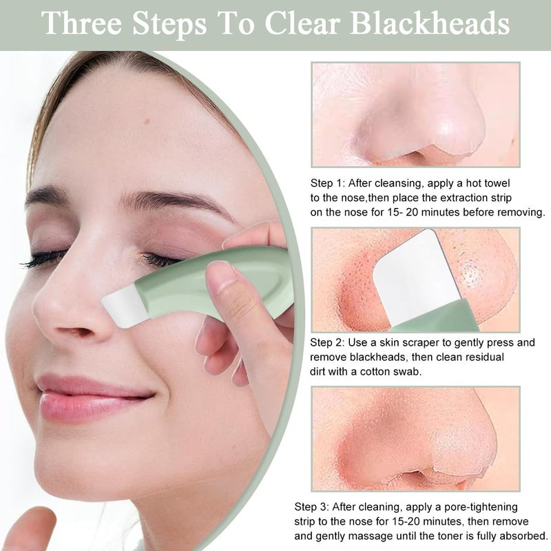 M'AYCREATE MAYCREATE® Blackhead Removal Tool, Silicone Face Scrubber Black Head Remover for Deep Cleansing, Face Scraper Nose Blackheads Skin Care Tool for Men Women Pore Cleaning, Acne, Whitehead, Comedones - Image 3