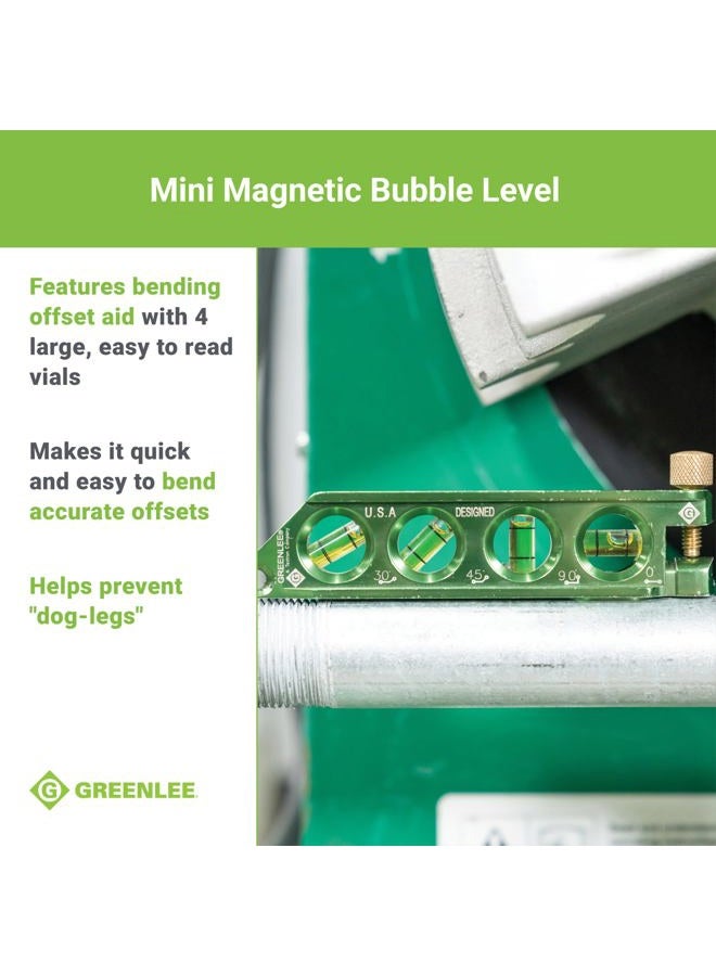 Greenlee L77 Mini Magnetic Bubble Level with Conduit Bending Offset Aid - Image 4