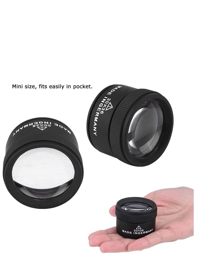 SYOSI Jewelry Loupe 30X Magnifying Glass Portable Mini Optics Lens Loupes Lightweight Durable Daily Use for Coins Stamps Reading Science Jewelry Hobbies Books Sewing - Image 4