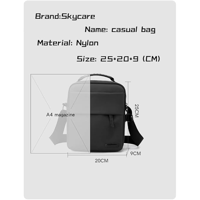 Skycare Sling Crossbody Bag Small Shoulder Backpack for Men Chest Bags Casual Daypack for Business Travel Cycling Black - Image 4