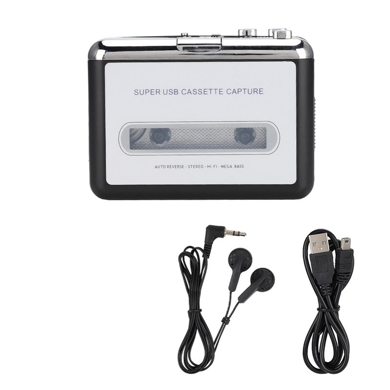 محول شريط USB إلى MP3 مشغل كاسيت محمول مع اتصال USB لنسخ احتياطي للكمبيوتر - Image 3