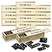 Playbees Mini Wooden Dominoes Set 12 Pack Classic Double Six Domino Game in a Wooden Case Educational Board Games Activity for Teens Adults - Image 2