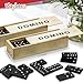 Playbees Mini Wooden Dominoes Set 12 Pack Classic Double Six Domino Game in a Wooden Case Educational Board Games Activity for Teens Adults - Image 4