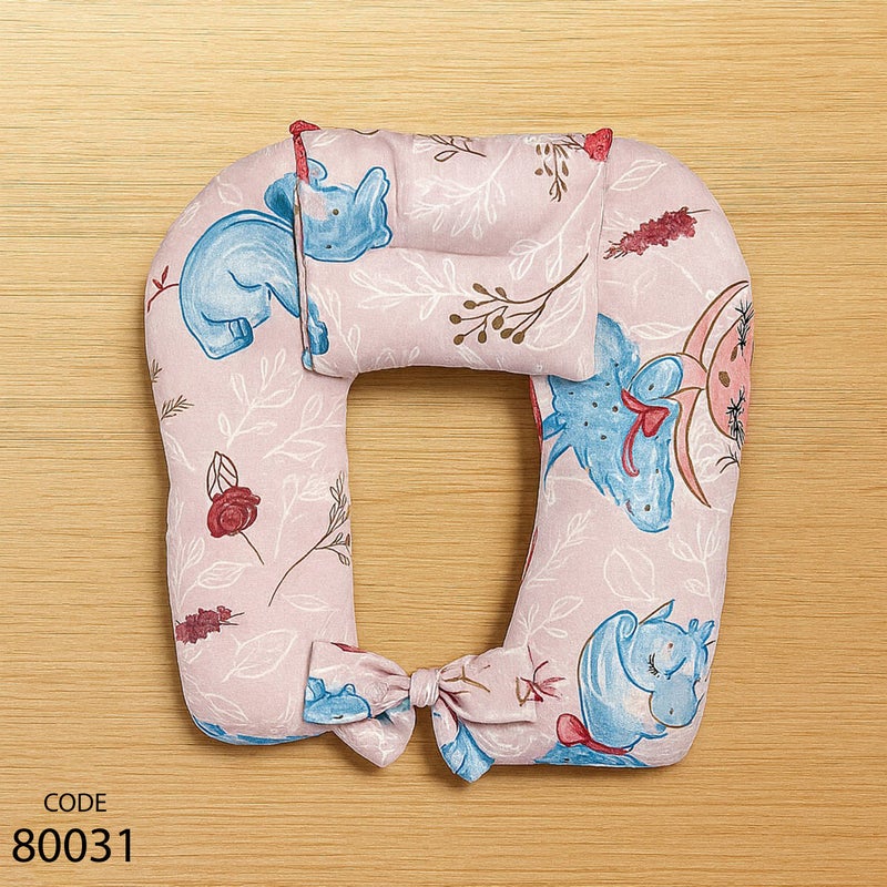 Breastfeeding Support Pillow for Mothers with Head Pillow and Washable Cover.