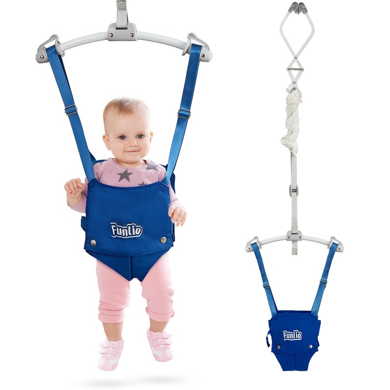 FUNLIO Baby Door Jumper for 624 Months with Door Clamp Baby Jumper Doorway with Strong Spring Adjustable Strap Portable Infant Baby Bouncer Easy to Assemble Bearing 40 Lbs CPC CE Certified