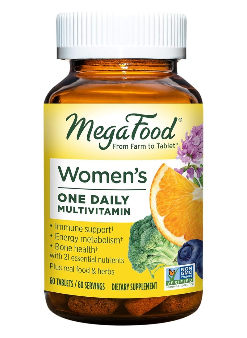 MegaFood Women's One Daily Multivitamin for Women - with Iron, B Complex, Vitamin C, Vitamin D, Biotin and More - Plus Real Food - Immune Support Supplement - Bone Health - Vegetarian - 60 Tabs - pzsku/Z17C211C6491B9E4CF7F1Z/45/_/1708423917/bd54ed2f-8ea9-4378-92fb-ab1c90c04bc2