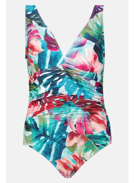 Contours by Coco Reef Women Printed One Piece Swimsuit, Teal Green Combo  - Image 1