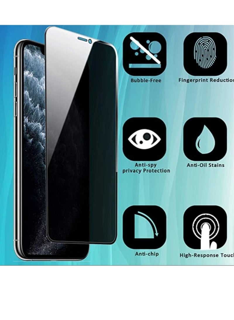 ELTRAZONE Privacy Screen Protector Film Accessories Compatible with Apple iPhone 11 Pro Max 6.5 Inch, Anti-Spy 3D Full Coverage 9H Tempered Glass, Oleophobic Coating Fingerprint & Scratch Resistant - Image 3