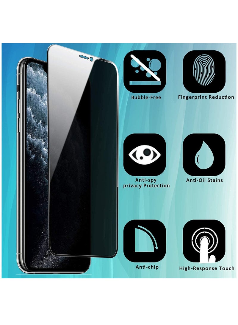 ELTRAZONE Privacy Screen Protector Film Accessories Compatible with Apple iPhone 11 Pro Max 6.5 Inch, Anti-Spy 3D Full Coverage 9H Tempered Glass, Oleophobic Coating Fingerprint & Scratch Resistant - Image 5