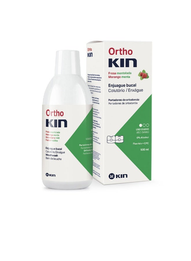 Kin Orthokin Mouthwash Strawberry Mint Flavor 500ml - Image 1
