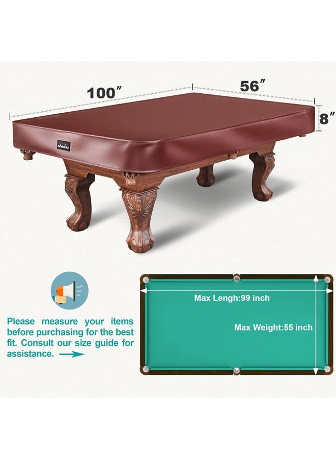 Shieldo Heavy Duty Leatherette Billiard Pool Table Cover,Waterproof&Tearproof Cover for Pool Table,7/8 Foot Fitted - Image 2