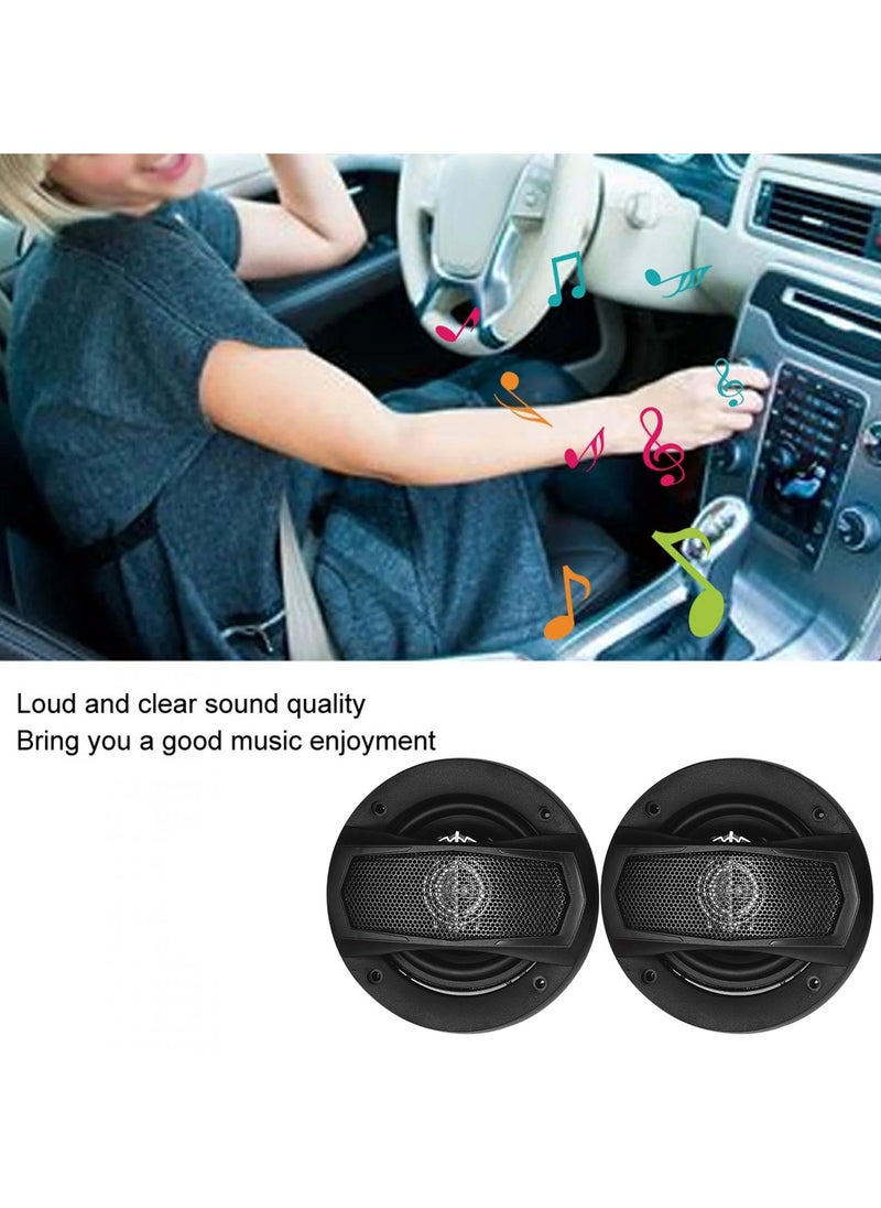 100Miles - Car Speaker 3-Way Speaker 20W 200W Speaker 100mm 4 Coaxial Flush Mount Music Speaker 2 Pcs Set 100 Miles -2187 - Image 1