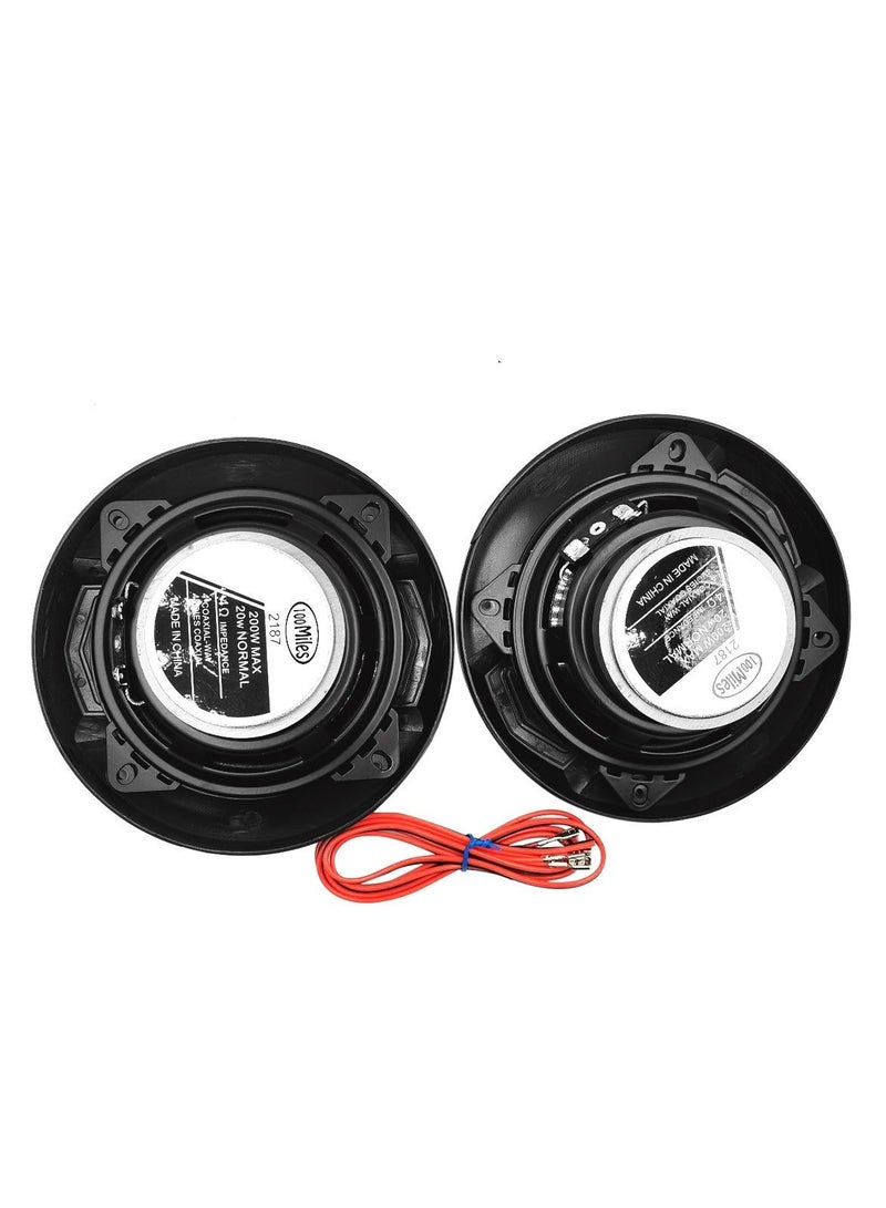 100Miles Car Speaker 3-Way Speaker 20W 200W Speaker 100mm 4 Coaxial Flush Mount Music Speaker 2 Pcs Set 100 Miles -2187 - Image 4