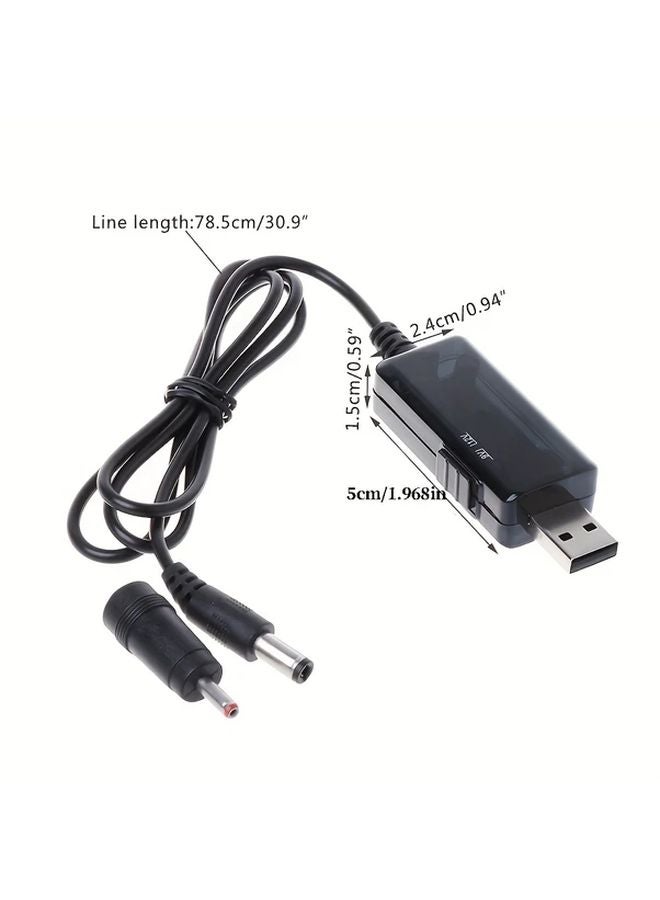 USB إلى كابل توجيه مودم ضوئي بمنفذ DC 5.5x3.5 مم مع معزّد جهد قابل للتعديل من 5 فولت إلى 9 فولت/12 فولت - Image 3