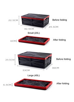 EMZJ 20L Car Trunk Storage Box Foldable Truck Multi-Purpose Organizer Car Accessory Interior Vehicle Supplies Household Large XQ-032B  - Image 3