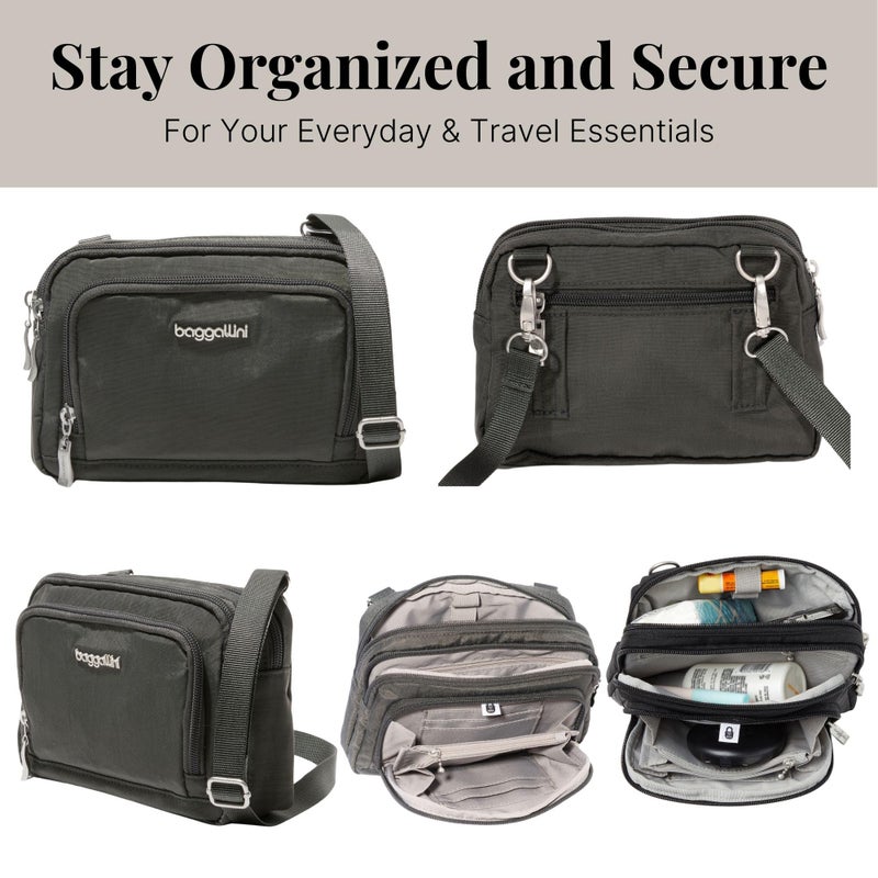 Baggallini Trifecta RFID Wallet Crossbody - 8"x6" Crossbody Bag for Women Convertible Fanny Pack Belt Bag - Image 5