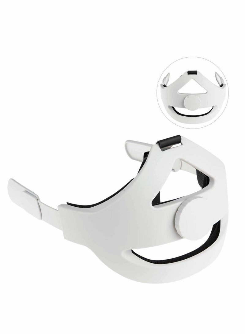 Head Strap Compatible for Oculus Quest 2, Replacement for Elite Strap, Adjustable Comfortable Strap with Head Cushion, Reduce Pressure for Quest 2 Headset White - Image 2