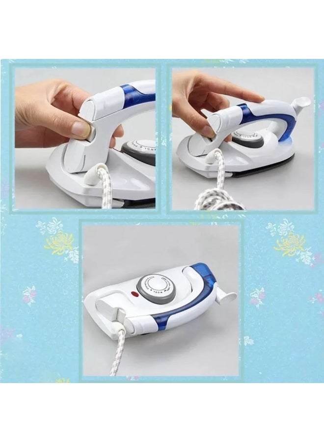 Home Gold Portable Foldable Travel Steam Iron 700W with Foldable Handles and Non-Stick Soleplate with Temperature Control for Trips and Home - Image 5