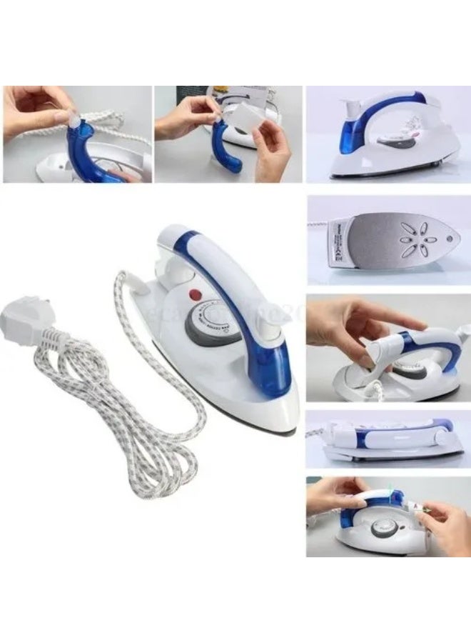 Home Gold Portable Foldable Travel Steam Iron 700W with Foldable Handles and Non-Stick Soleplate with Temperature Control for Trips and Home - Image 2
