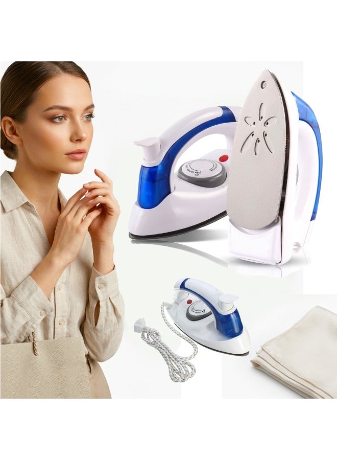 Home Gold Portable Foldable Travel Steam Iron 700W with Foldable Handles and Non-Stick Soleplate with Temperature Control for Trips and Home - Image 1