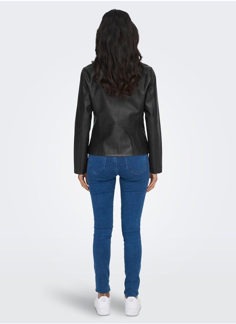 ONLY - Pu Pocket Detail Jacket - Image 1