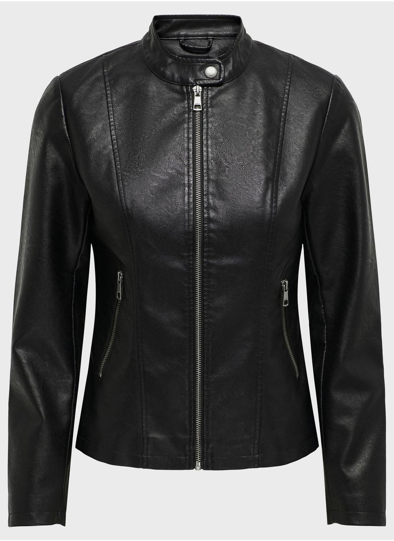 ONLY - Pu Pocket Detail Jacket - Image 1