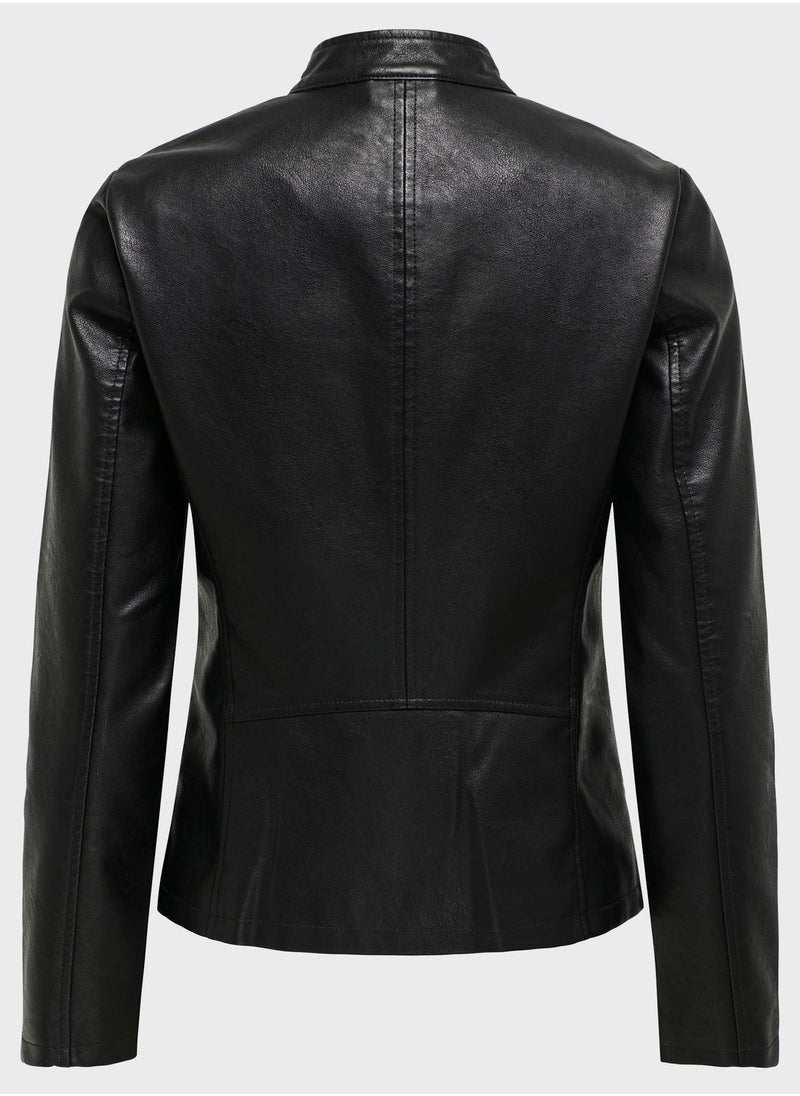 ONLY - Pu Pocket Detail Jacket - Image 1