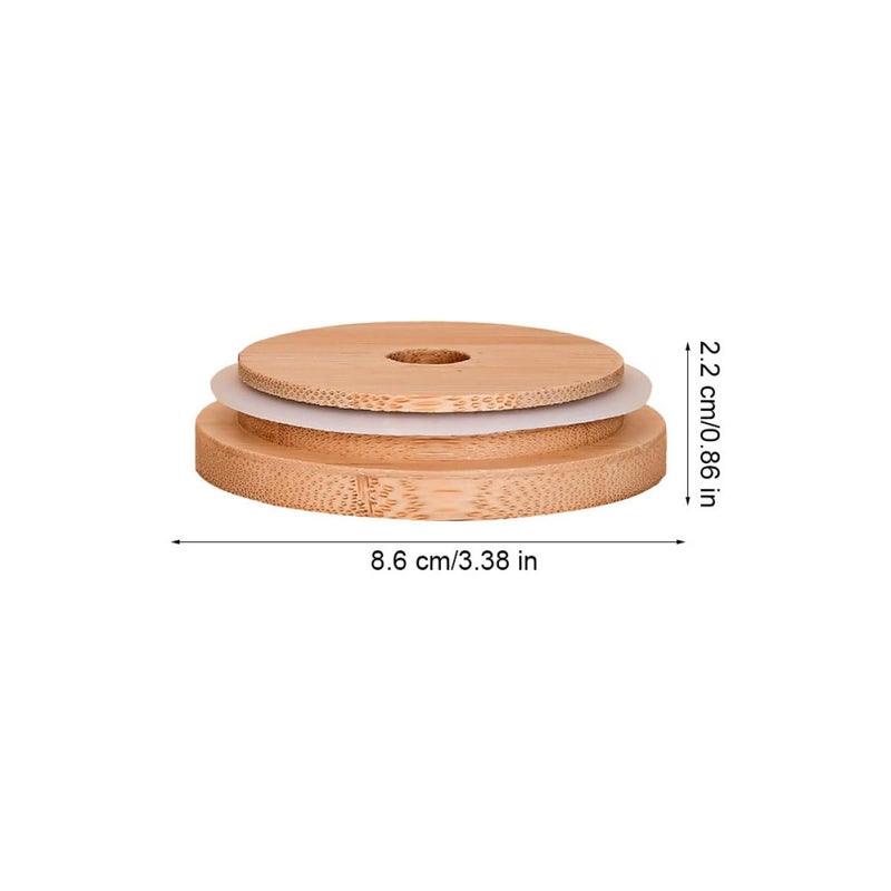 Wide Mouth Mason Jar Lids 2 Pack With Straw Hole For 70mm 86mm Jars Reusable Sealed Covers - Image 3