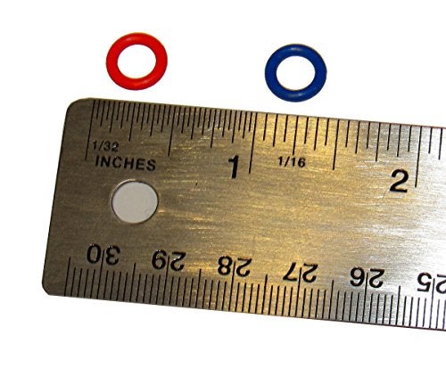 Captain O-Ring (100 Pack) Soft Stitch Ring Markers, Red & Blue (Small Size for Needle Sizes 0-8, for Knitting/Crochet/etc) - Image 2