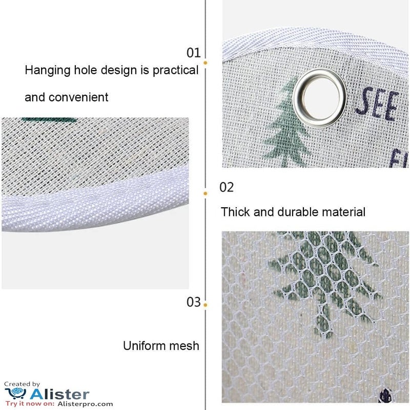 Wall Mounted Storage Bag, Waterproof Linen Fabric Hanging Organizer with Three Pockets, Foldable Baskets for Kids Room, Bathroom, Bedroom, Now in Al-Israa ((2 Organizers)) - Image 2